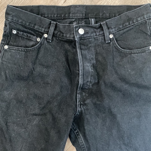 Black Barrel Jeans Weekday Size 33 x 32 - Picture 4 of 10